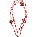 Hållbara Mörkröda Halsband från Chanel i Metall för Damer 