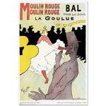 Grupo Erik Officiell Moulin Rouge La Goulue-affisch – 91 x 61,5 cm/35,8 x 24,2 tum – Moulan Rouge-affisch – Levereras rullad – coola affischer – konstaffisch – väggaffischer