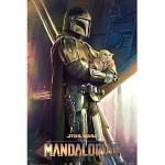 Flerfärgade Star Wars The Mandalorian Posters 