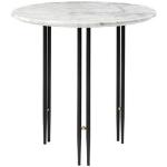 Gubi - Ioi Coffee Table 50 Cm Black / White Carrara - Svart,Vit - Sidobord - Metall/sten