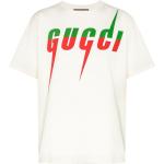 Ekologiska Vita Kortärmade T-shirts från Gucci för Herrar 