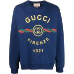 Blåa Kortärmade Sweatshirts från Gucci i Storlek S för Herrar 