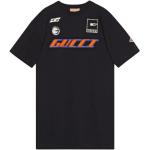 Svarta Kortärmade T-shirts från Gucci Print i Bomull för Herrar 