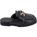 Svarta Slip in-sandaler från Gucci med Fyrkantig tå i Läder för Herrar 