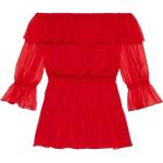 Röda Off shoulder klänningar från Gucci med Off the shoulder-ringning i Chiffong för Damer 