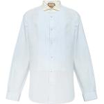 Casual Azurblåa Långärmade skjortor från Gucci på rea i Bomull för Herrar 