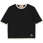 Svarta Kortärmade T-shirts från Gucci för Damer 