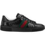 Gucci Svarta Ace Web-Detalj Sneakers Black, Dam