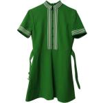 Vintage Hållbara Randiga Gröna Kortärmade Kortärmade klänningar från Gucci på rea i Ull för Damer 