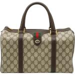 Vintage Hållbara Beige Weekendbags från Gucci i Canvas för Damer 