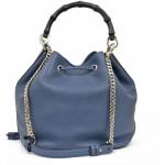 Vintage Hållbara Blåa Handväskor i skinn från Gucci på rea i Läder för Flickor 