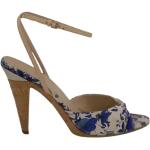 Hållbara Blommiga Beige Sandaletter från Gucci på rea med öppen tå i Canvas för Damer 