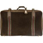 Vintage Hållbara Bruna Weekendbags från Gucci på rea i Mocka för Flickor 