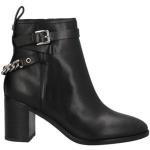 Svarta Ankle-boots från Guess på rea i storlek 35 med Blockklack med Spännesknäppning med rundad tå i Mjukt läder för Damer 