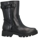 MC/Biker wear Svarta Ankle-boots från Guess på rea i storlek 36 med Blockklack med rundad tå i Mjukt läder för Damer 