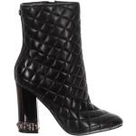 Svarta Ankle-boots från Guess på rea med rundad tå med Klackhöjd över 9cm i Läder för Damer 