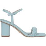 Blåa Sandaletter från Guess med Klackhöjd 5cm till 7cm i Läder för Damer 