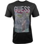 Svarta Kortärmade T-shirts från Guess i Storlek XXL för Herrar 