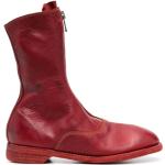 Röda Ankle-boots från GUIDI med Dragkedja för Damer 