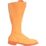 Orange Ankle-boots från GUIDI med Dragkedja i Läder för Damer 