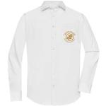Vita Långärmade Långärmade skjortor för Herrar 