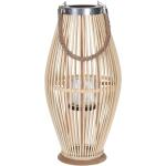 Beige Hängande ljuslyktor i Bambu 