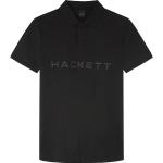 Svarta Kortärmade Kortärmade pikétröjor från Hackett på rea i Storlek XXL i Bomull för Herrar 