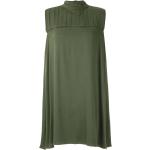 Casual Gröna Ärmlösa Plisserade klänningar på rea i Storlek XL för Damer 