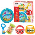 Halilit Baby's First Birthday Band Musical Instrument Gift Set. Includes Ocean Drum, Baby Maraca, Ring My Bell, Rainboshaker & Clip Clap. Music Sensory Baby Toy. Suitable for Boys & Girls 12 months +