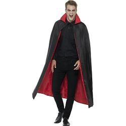 Vändbar vampire cape, svart och röd, 127 cm/50 tum