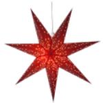 Röda Julstjärnor hängande E14 i Papper 