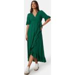 Maxilånga Smaragdgröna Omlottklänningar från Happy Holly i Storlek 3 XL för Damer 