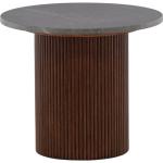 Mörkbruna Runda bord från Skånska Möbelhuset med diameter 52cm i Valnöt 