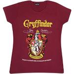 Burgundy Harry Potter Gryffindor T-shirts i Storlek S för Damer 