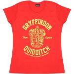 Röda Harry Potter Gryffindor T-shirts i Storlek S för Damer 