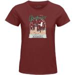 Vinröda Jul Harry Potter Hogwarts T-shirts i Storlek M för Damer 