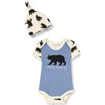Hatley Baby Pojkar Bodysuit & Keps Småbarn Sovare, Sovande björnen – blå, 18-24 månader