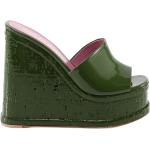 Gröna Sandaletter med kilklack på rea med Dragkedja för Damer 