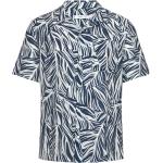Blåa Kortärmade Hawaiiskjortor från Mango i Storlek S 