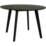 Svarta Runda matbord för 4 personer med diameter 120cm i Ask 