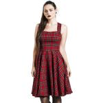 Rutiga Röda Rockabilly-klänningar från Hell Bunny i Storlek 4 XL för Damer 