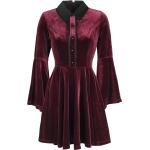Vinröda Rockabilly-klänningar från Hell Bunny i Storlek M i Polyester för Damer 