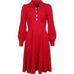 Vadlånga Röda Rockabilly-klänningar från Hell Bunny i Storlek 4 XL i Polyester för Damer 