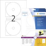 Herma 5115 Ø 116 mm Papper Vit 50 st Permanent CD-etiketter Bläck, Laser