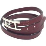 Hållbara Burgundy Vintage armband på rea i Läder för Damer 