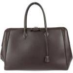 Vintage Hållbara Mörkbruna Handväskor i skinn på rea i Läder för Damer 