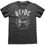 Gråa Kortärmade AC/DC Kortärmade T-shirts på rea i Storlek S i Bomull för Herrar 