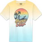 Blåa Kortärmade Stranger Things Kortärmade T-shirts på rea i Storlek XL i Bomull för Herrar 