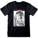 Svarta Kortärmade Star Wars R2D2 Kortärmade T-shirts på rea i Storlek S i Bomull för Herrar 