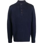Marinblåa Långärmade Stickade tröjor från Barbour på rea i Storlek XL för Herrar 